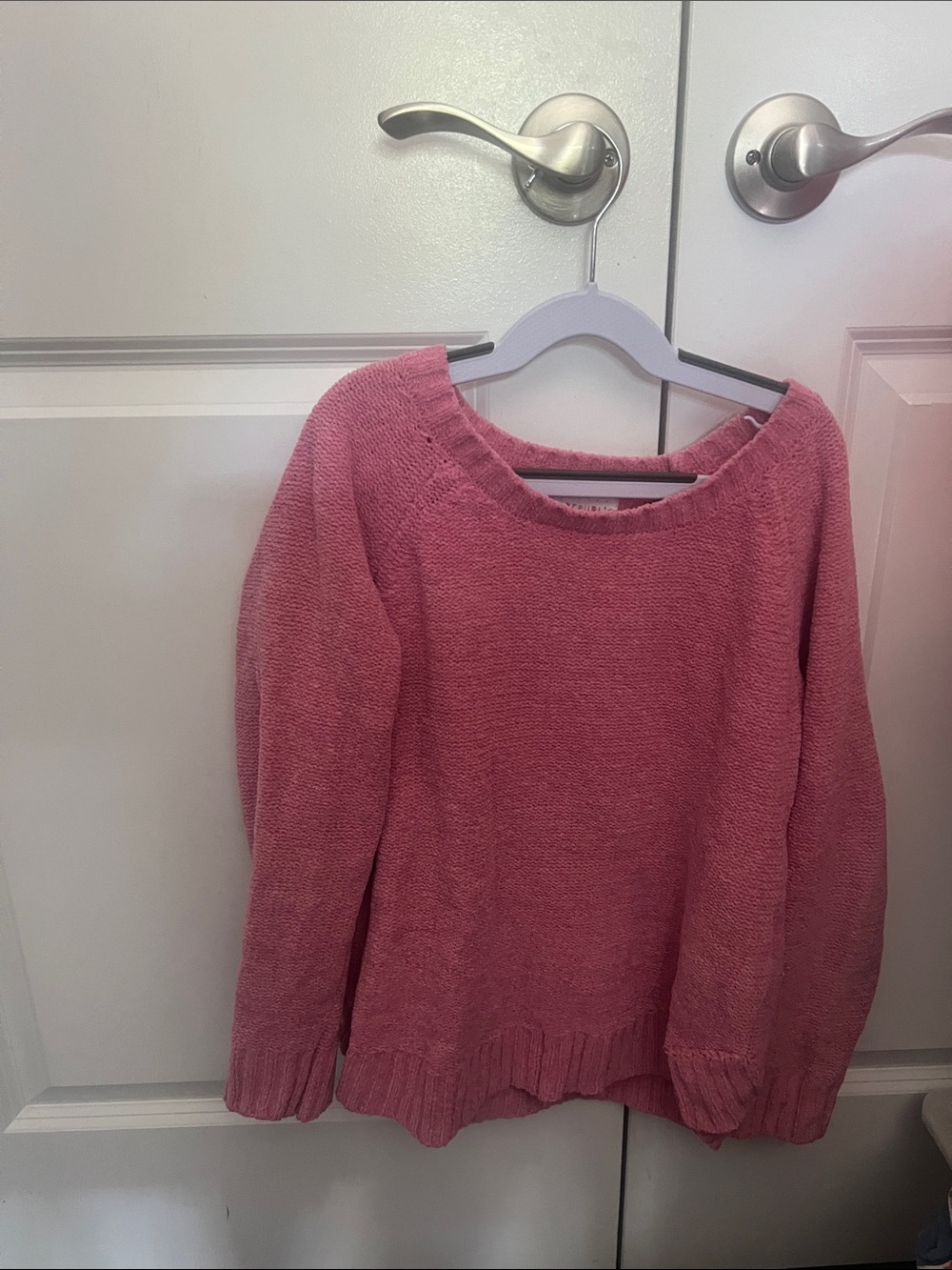 Pink Republic Cozy Crewneck Sweater in Rose Pink